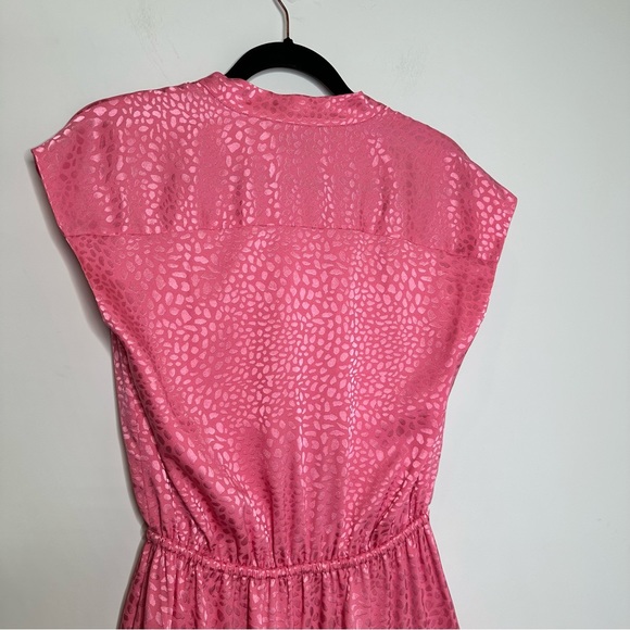 Rebecca Minkoff Ollie Leopard Tiered Dress in Punch Pink - Picture 9 of 11